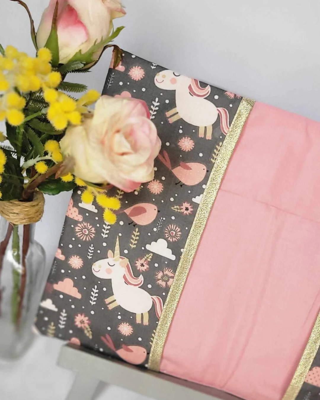 Protège carnet de santé Licorne