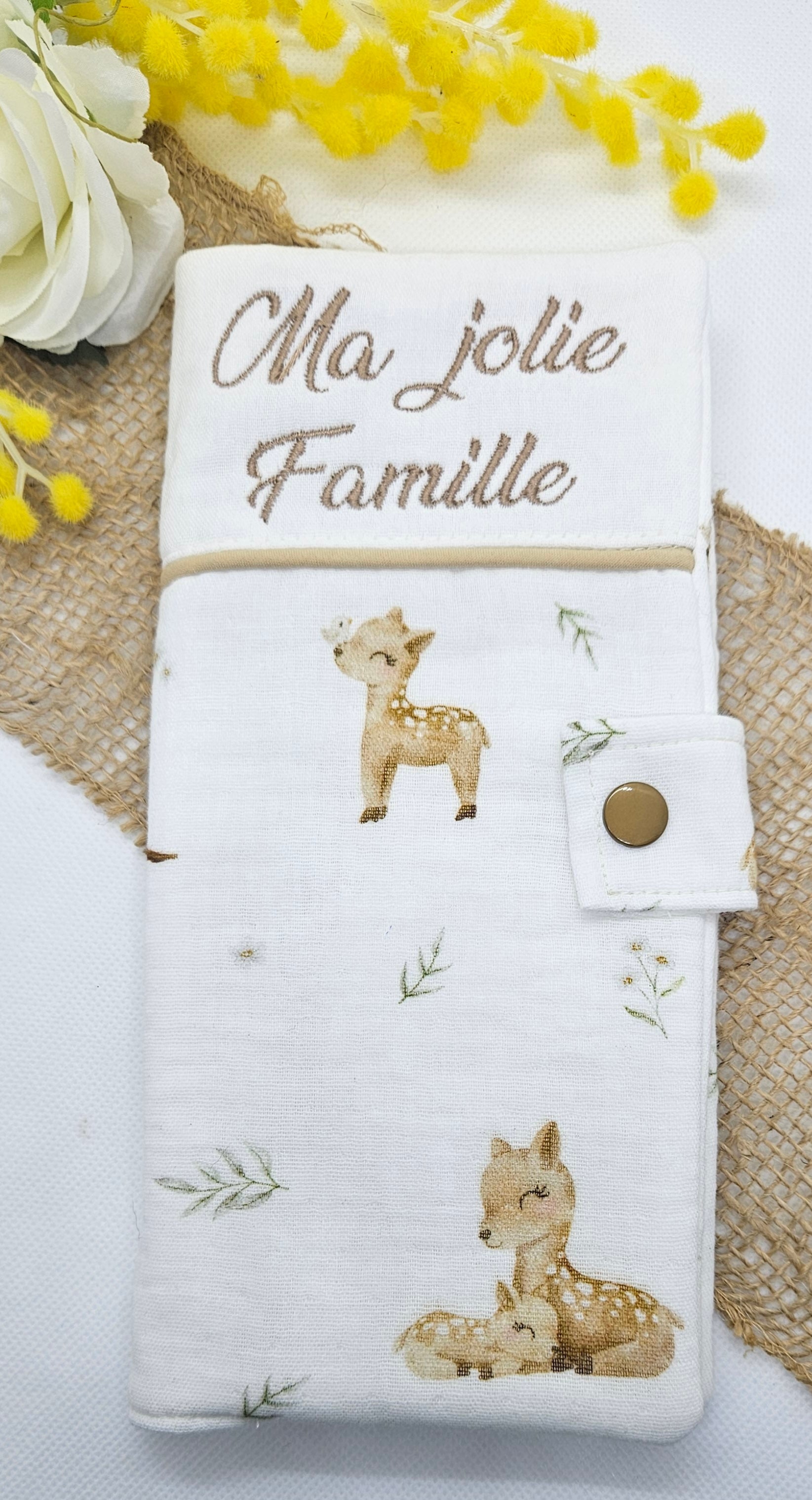 Protège livret de famille "Biche"