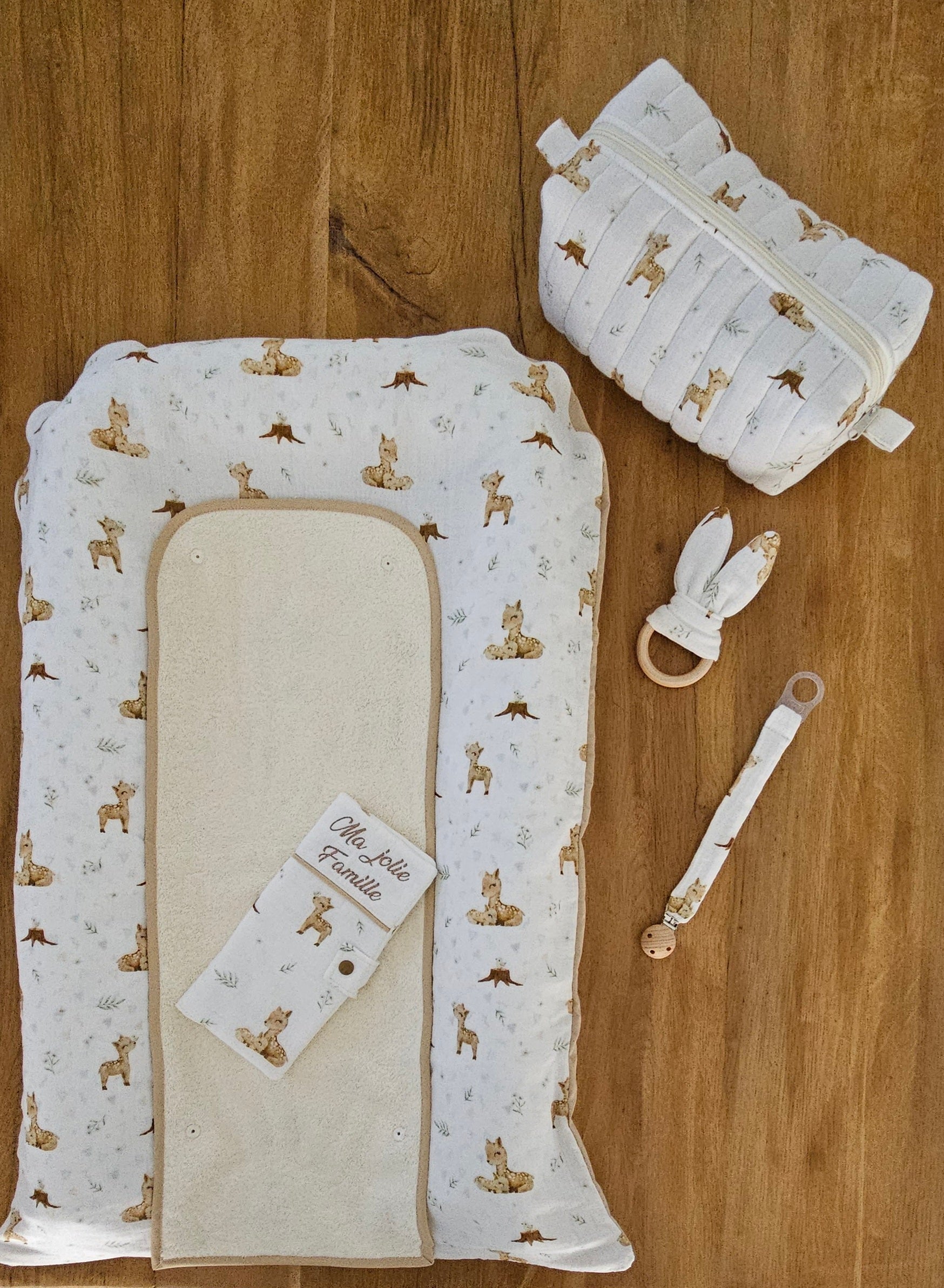 Protège matelas à langer "Biche"