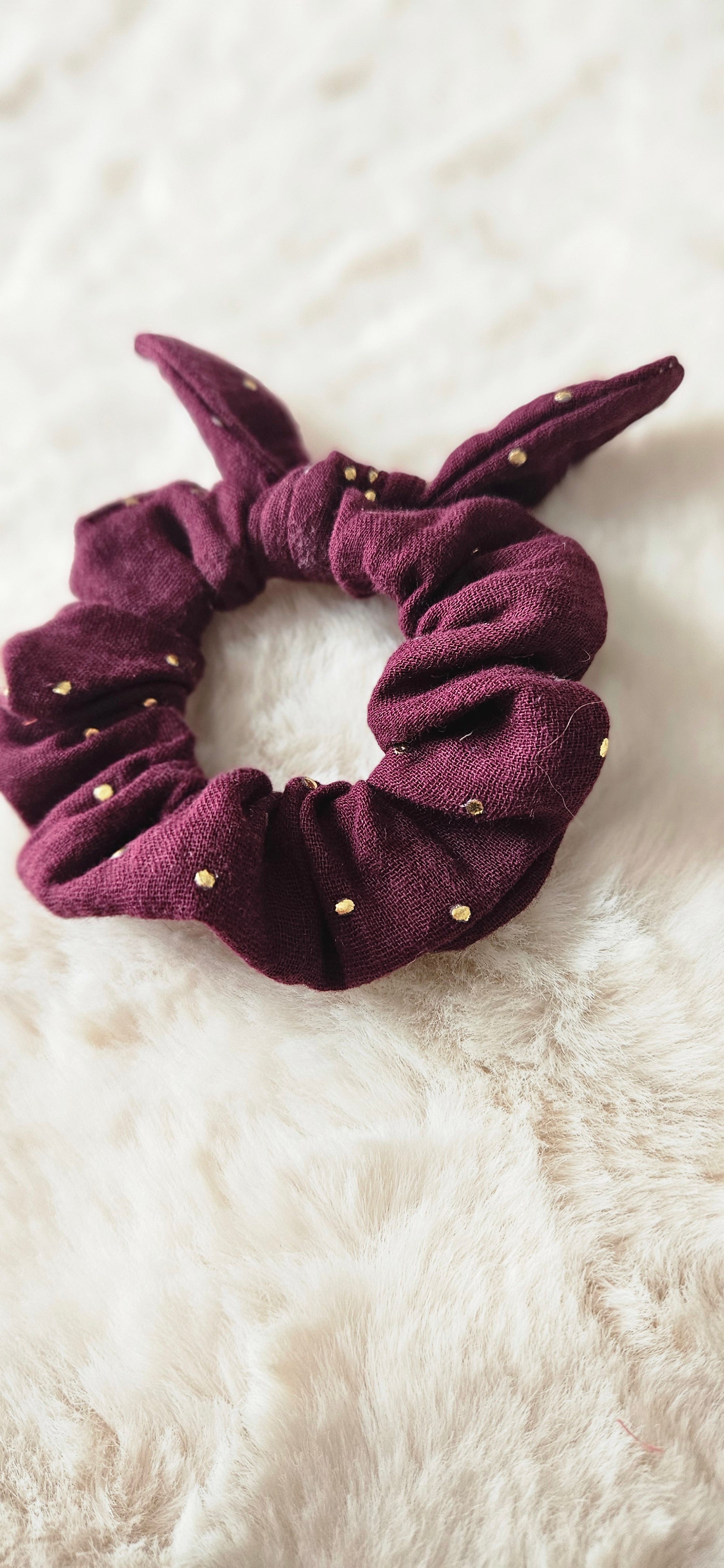 Chouchou scrunchie gaz de coton enfant