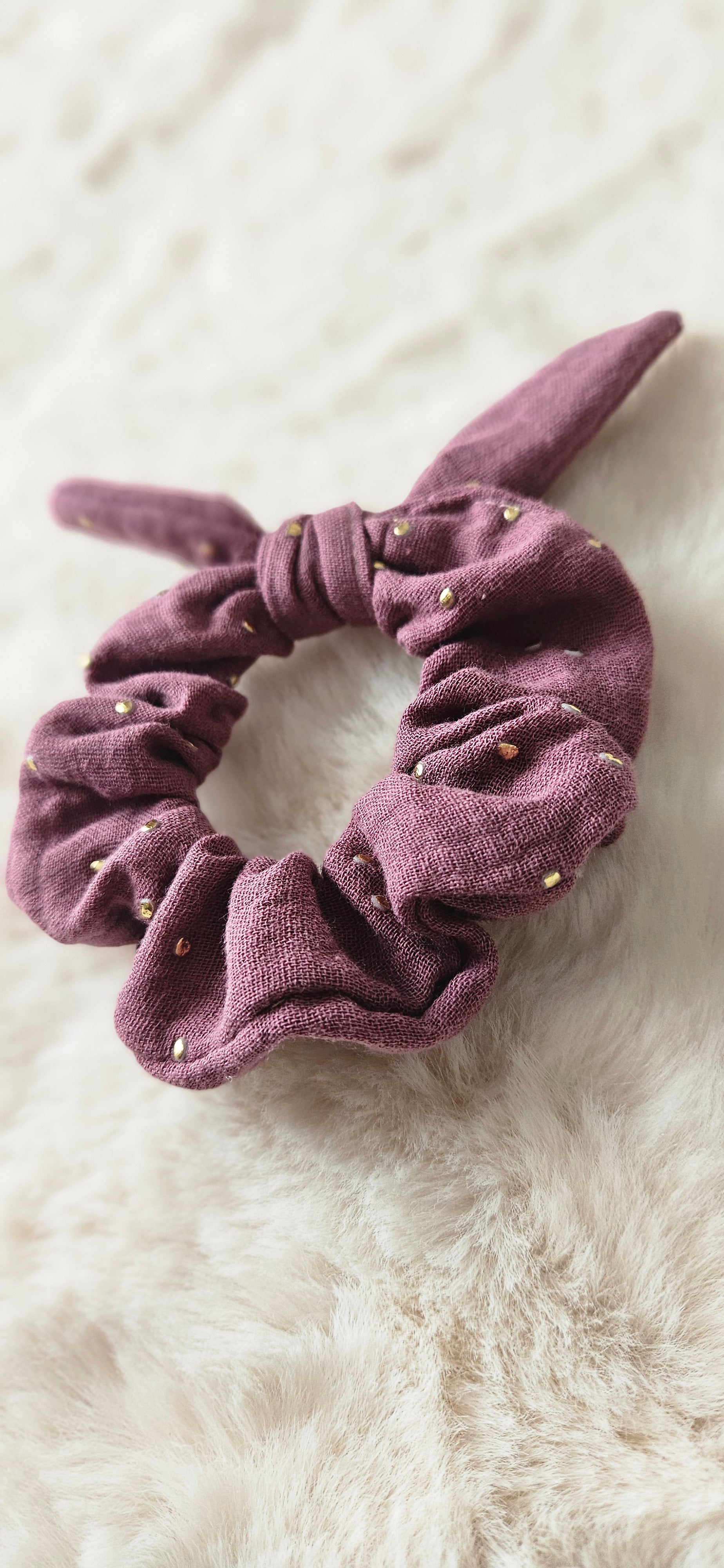 Chouchou scrunchie gaz de coton enfant