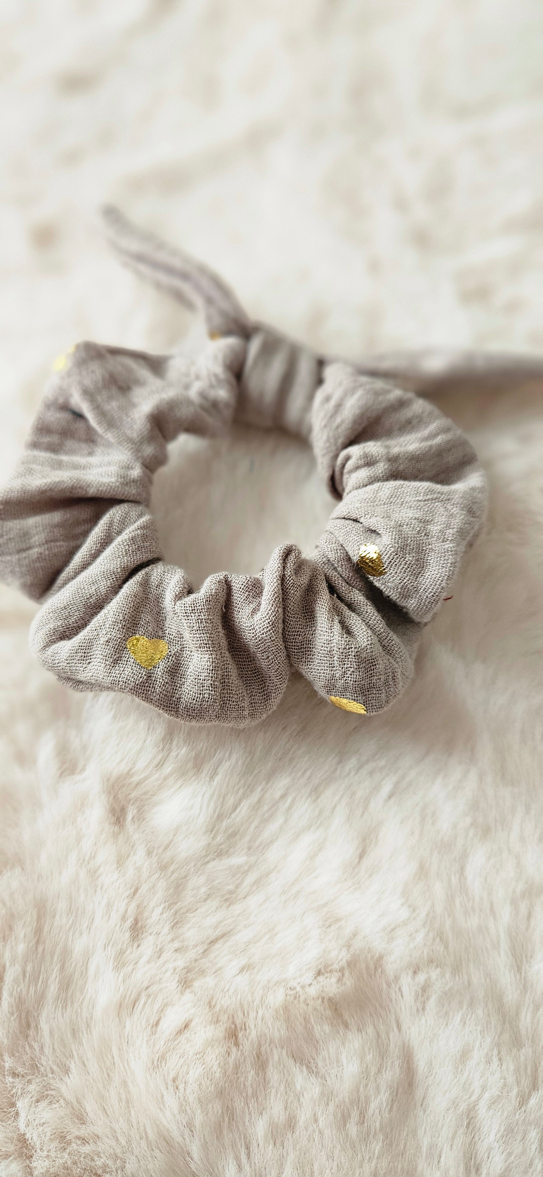 Chouchou scrunchie gaz de coton enfant
