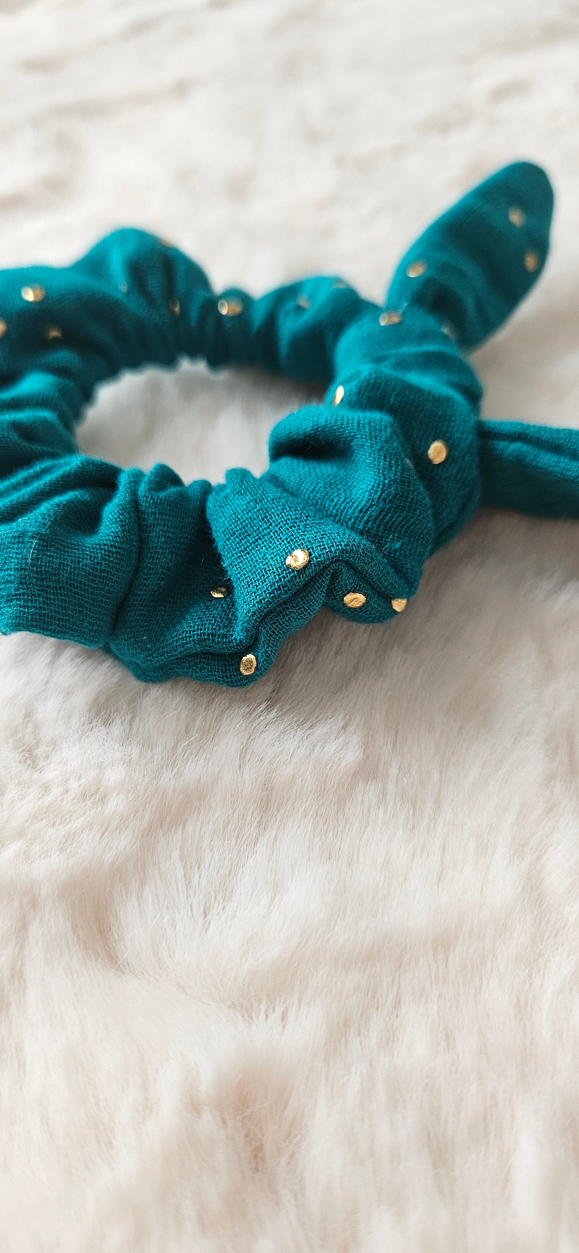 Chouchou scrunchie gaz de coton enfant