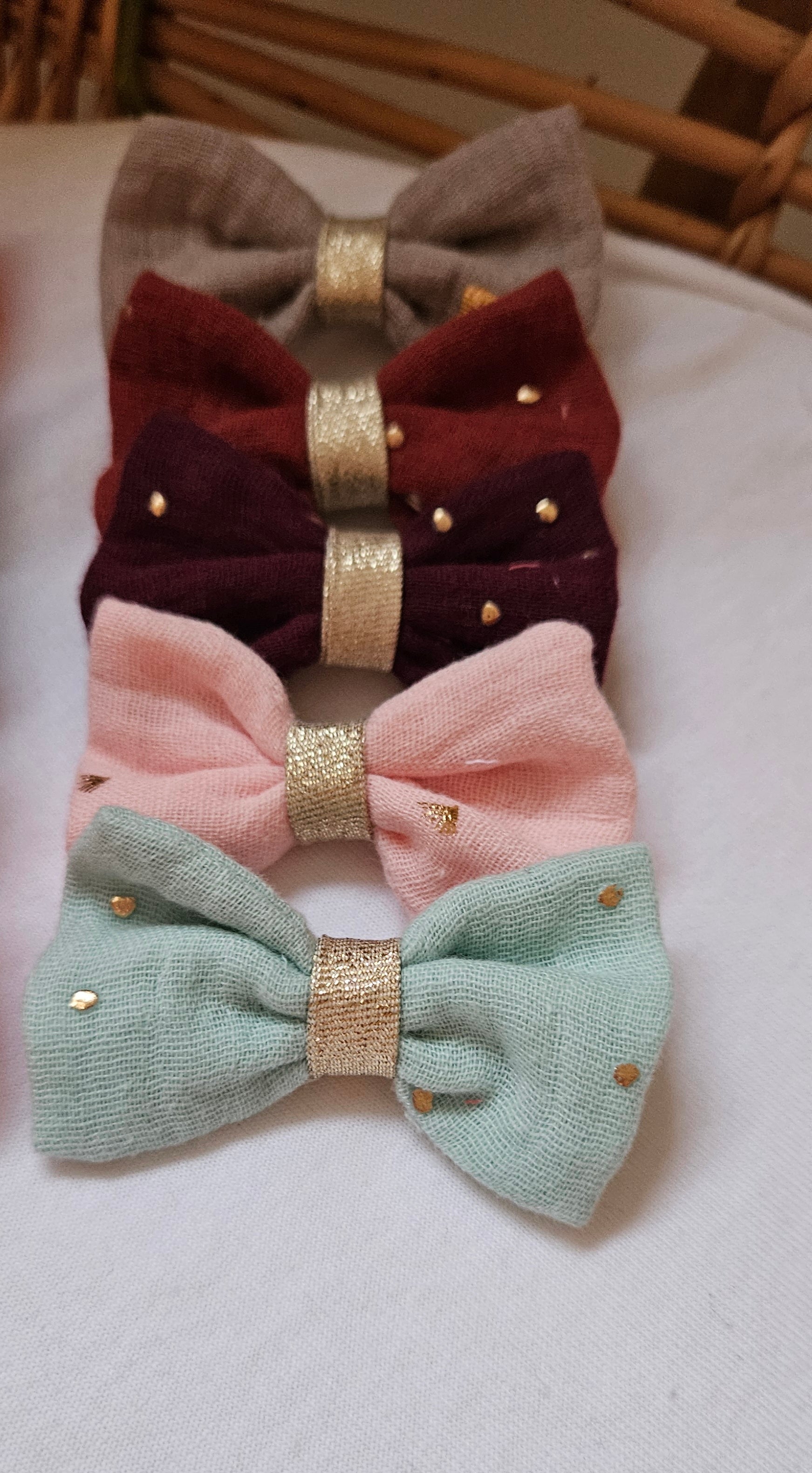 Barette gaz de coton enfant