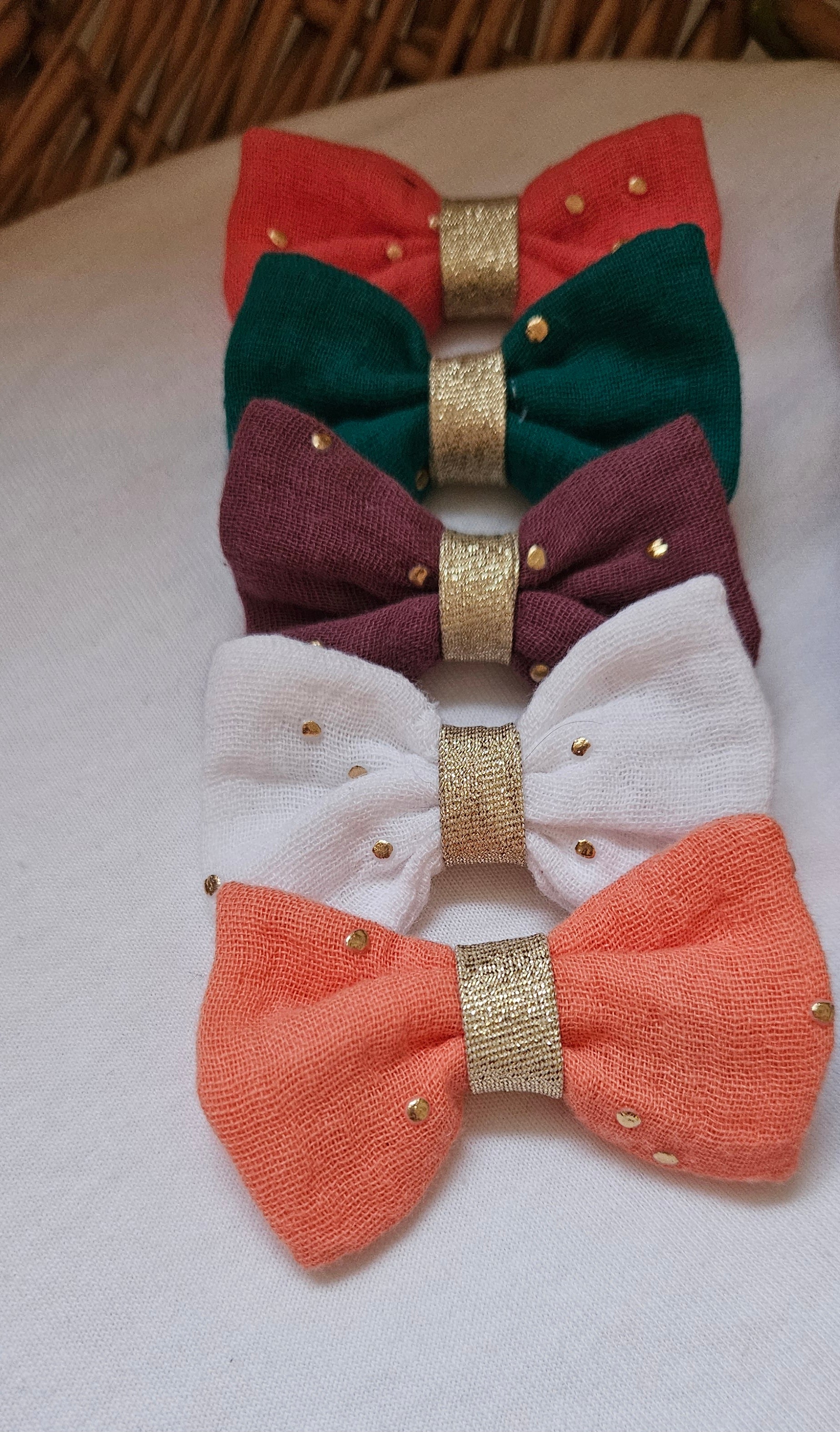 Barette gaz de coton enfant