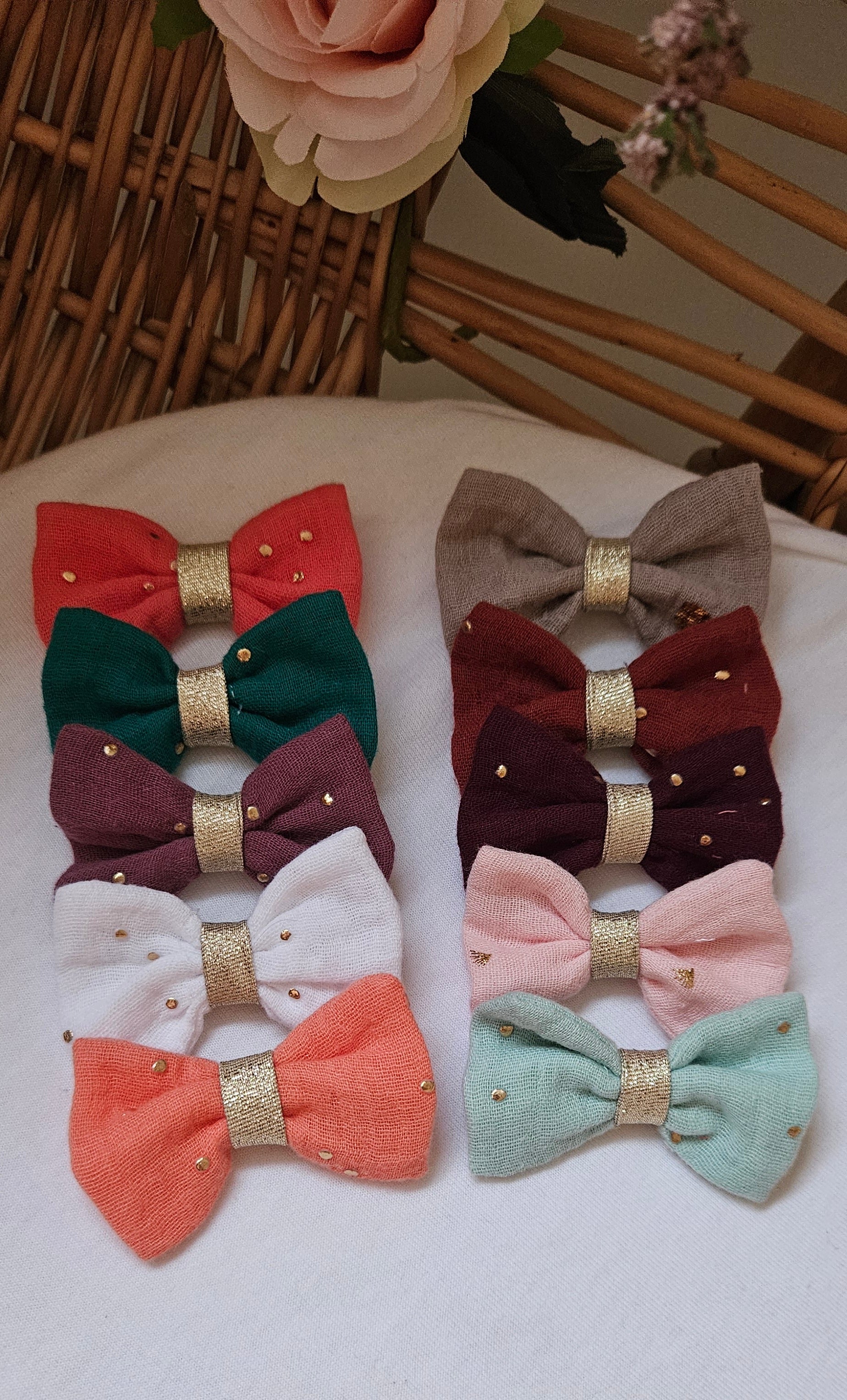 Barette gaz de coton enfant