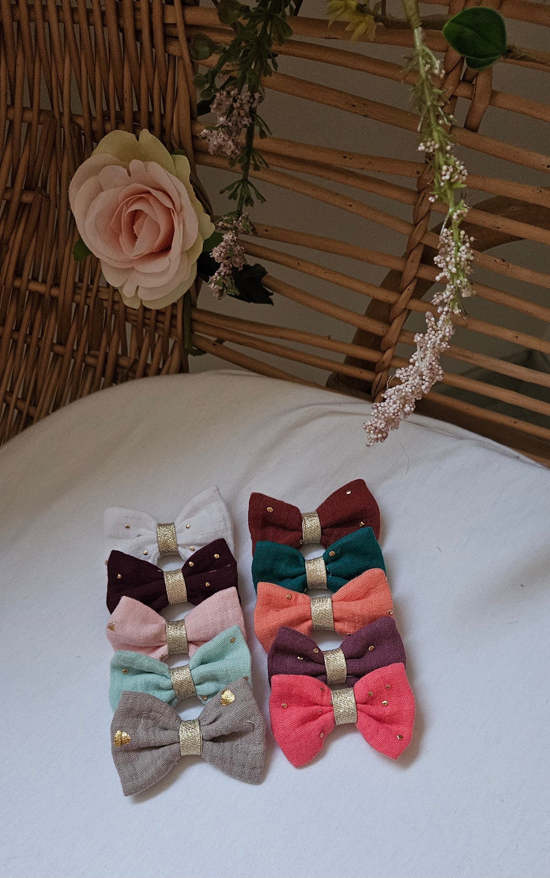 Barette gaz de coton enfant