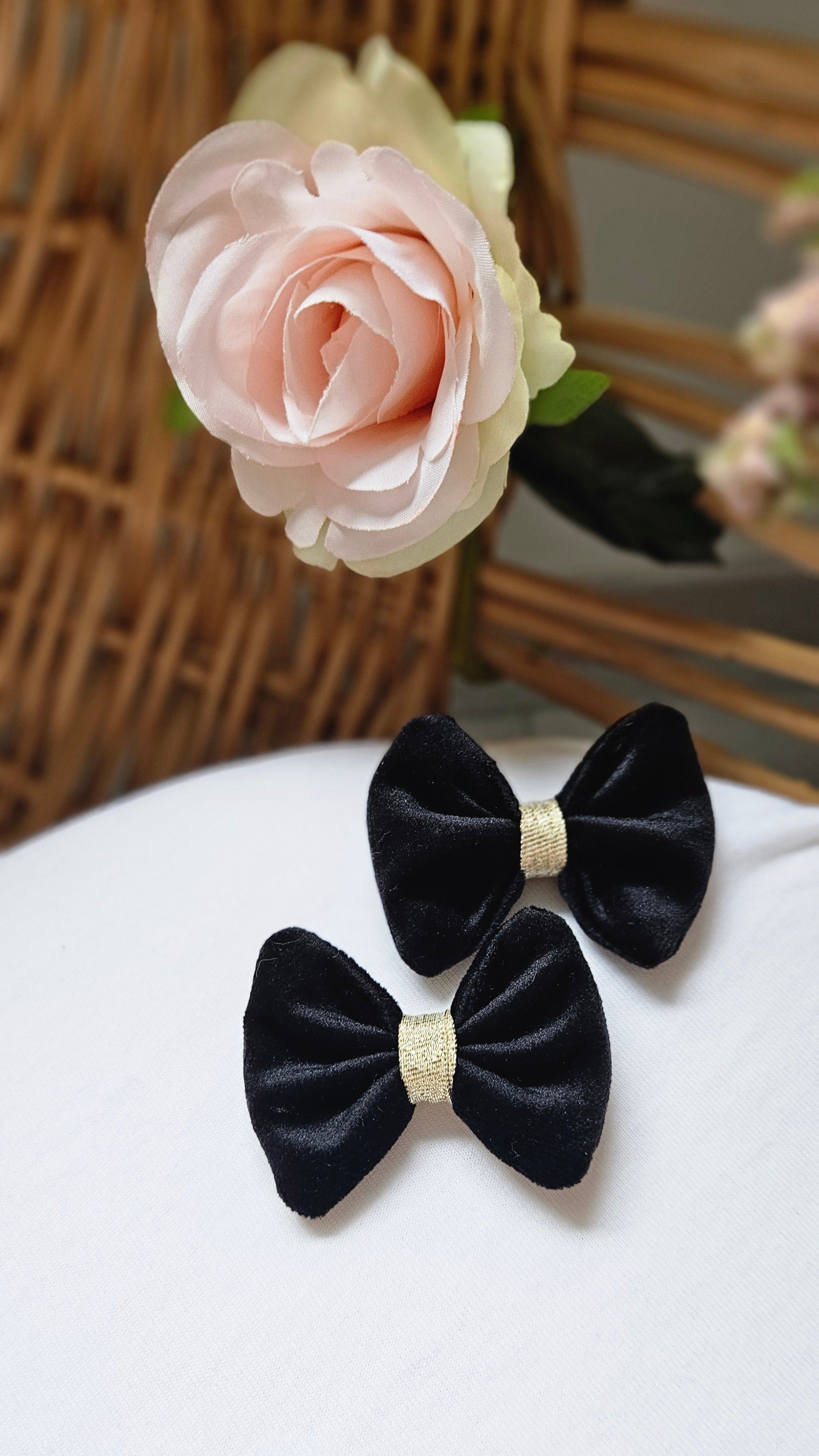 Barette velours noire