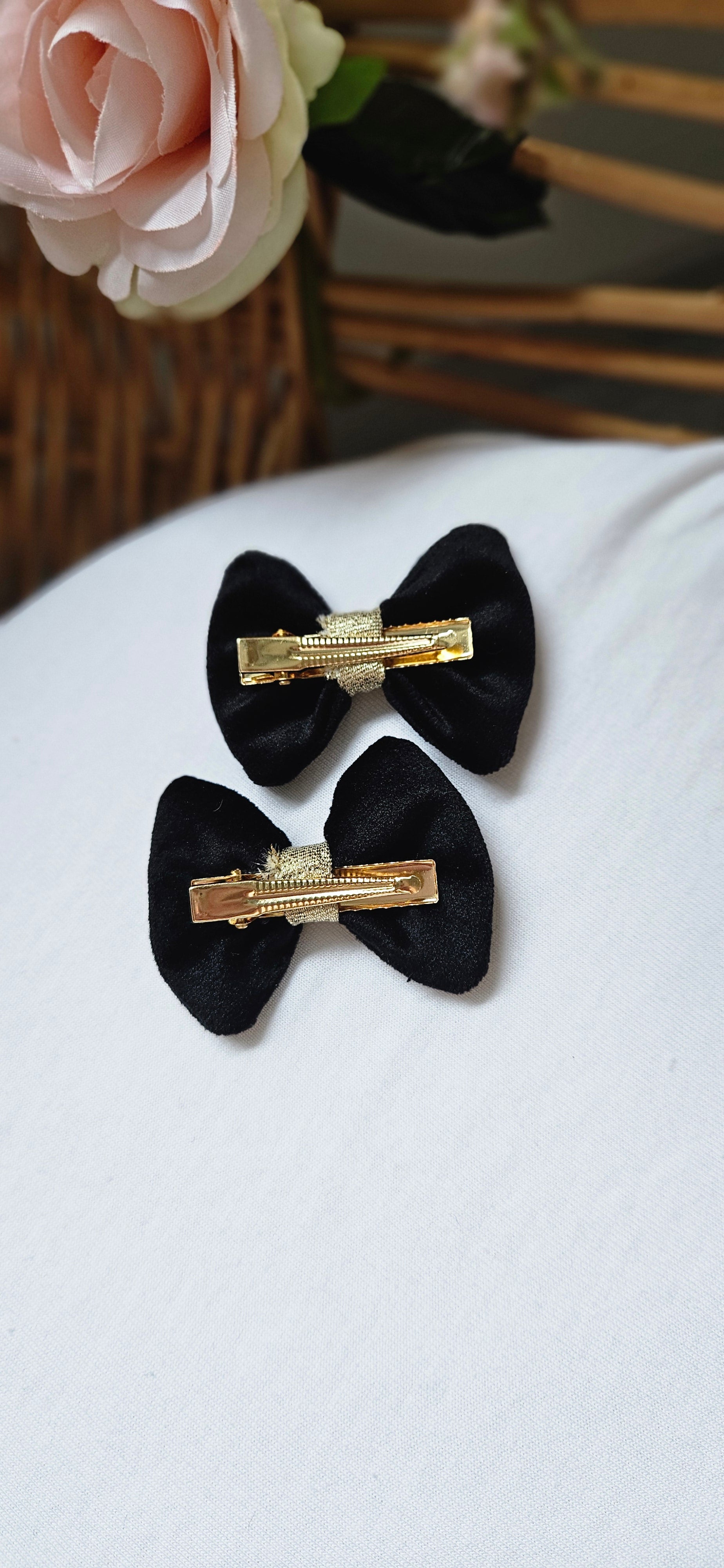 Barette velours noire