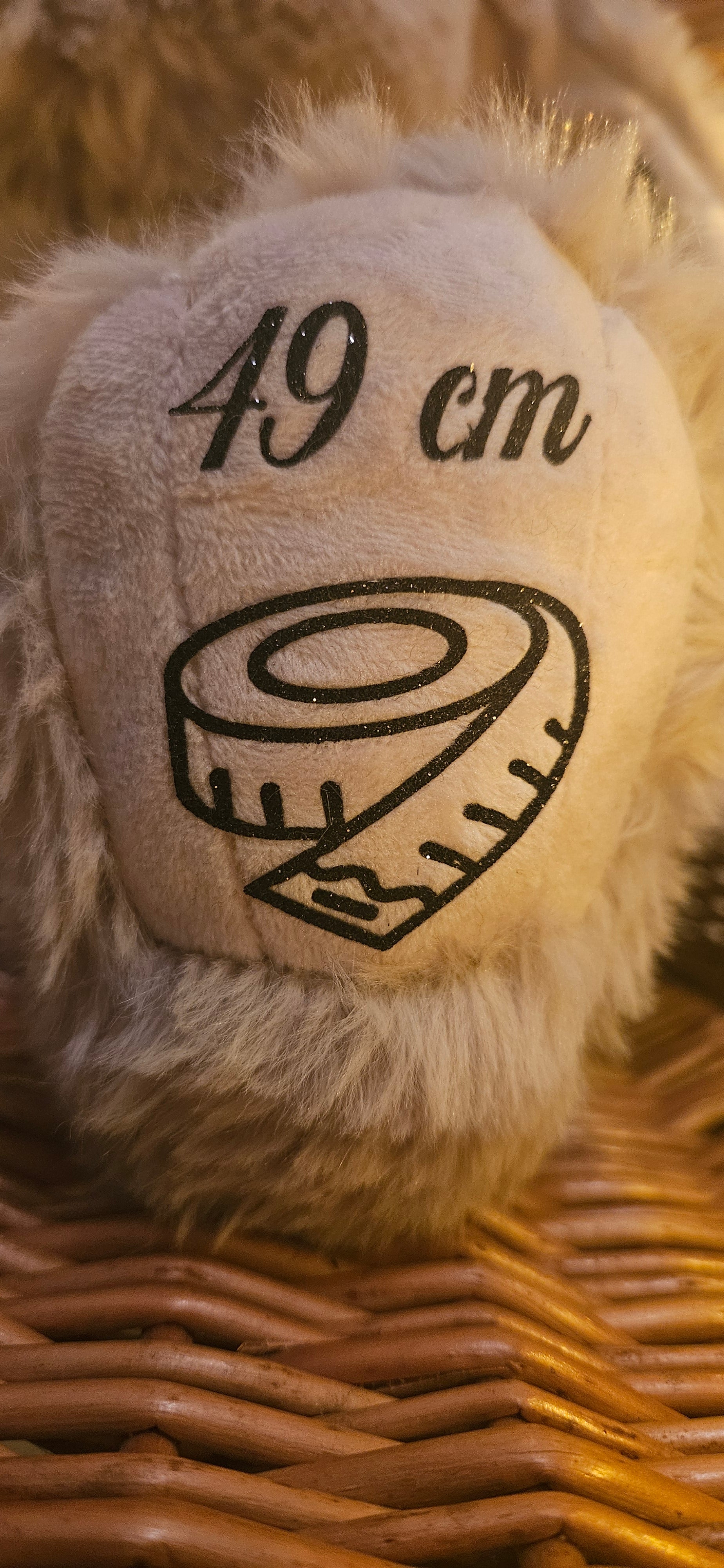 Doudou lapin beige personnalisé