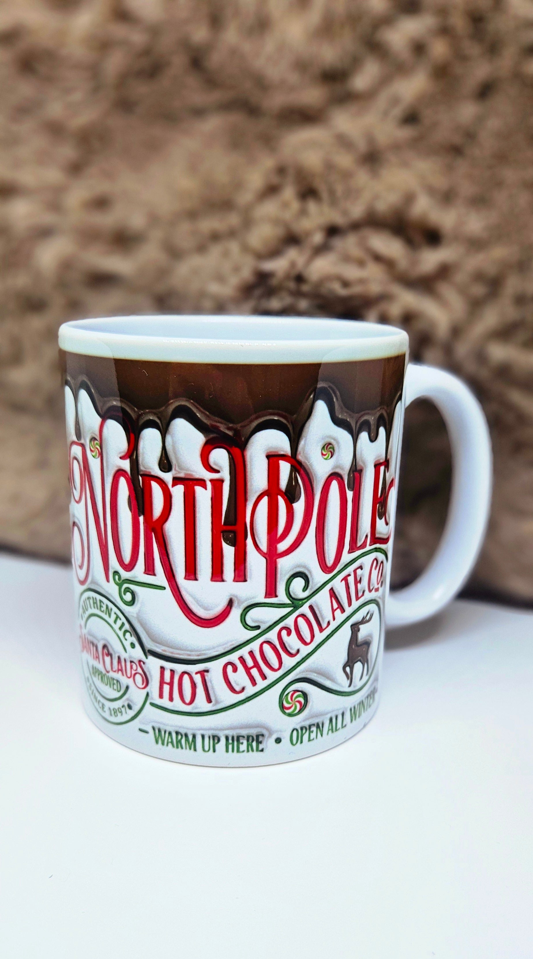 ☕ Mug “North Pole Hot Chocolate Co.” (Effet 3D) 🎅