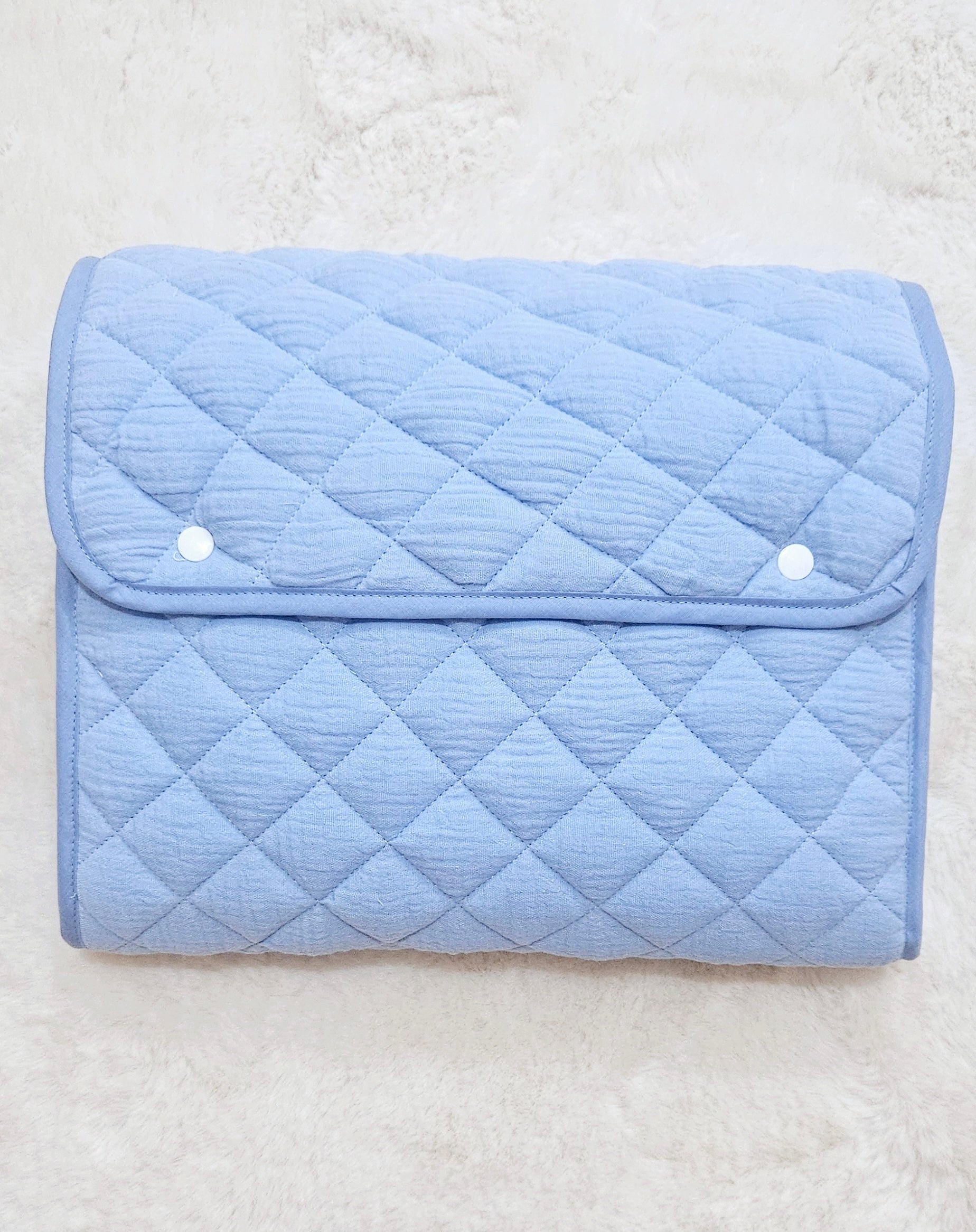 Tapis à langer nomade bleu ciel