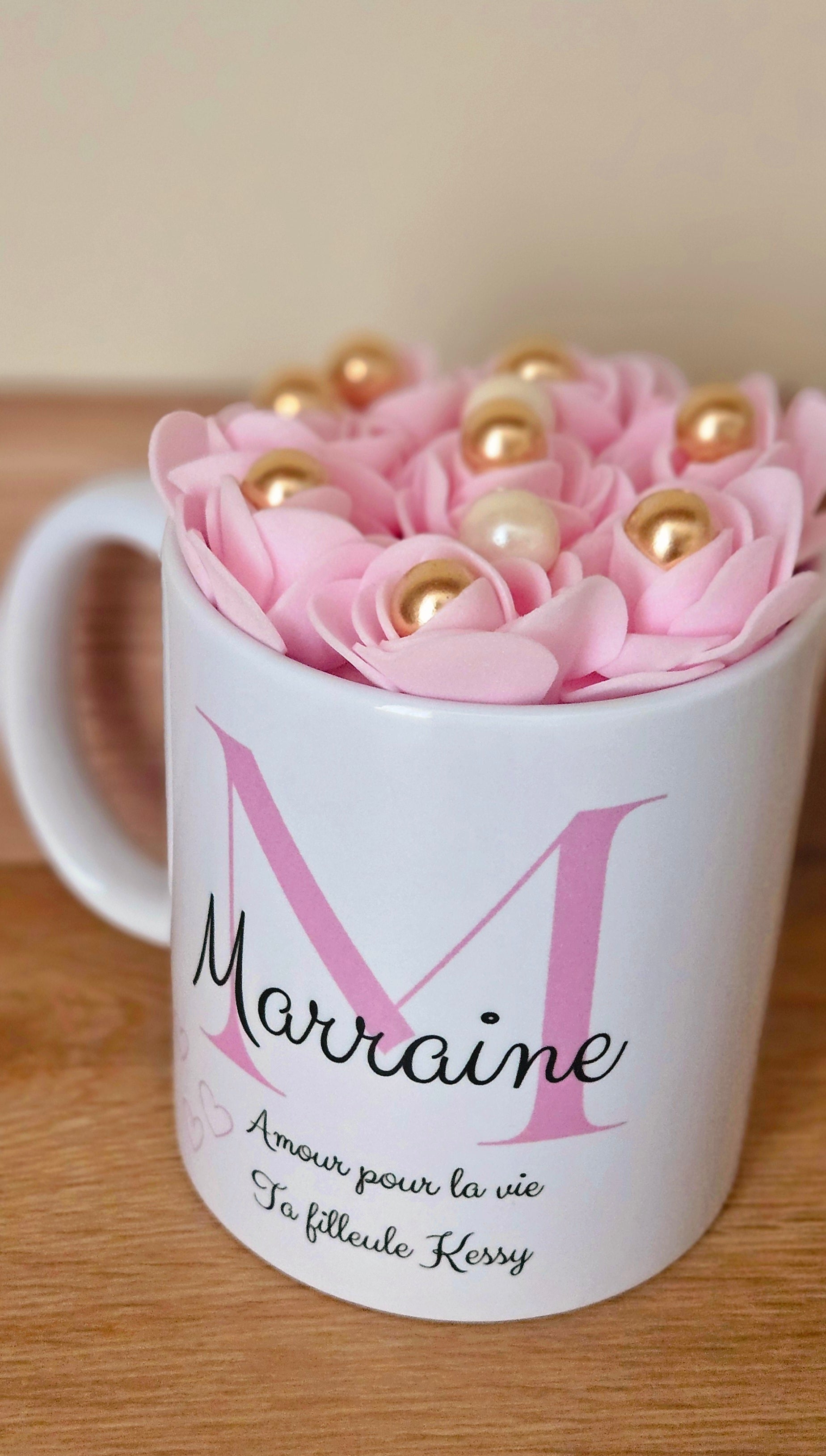 đ©· Mug Cadeau Marraine â Une attention pleine dâamour đ©·