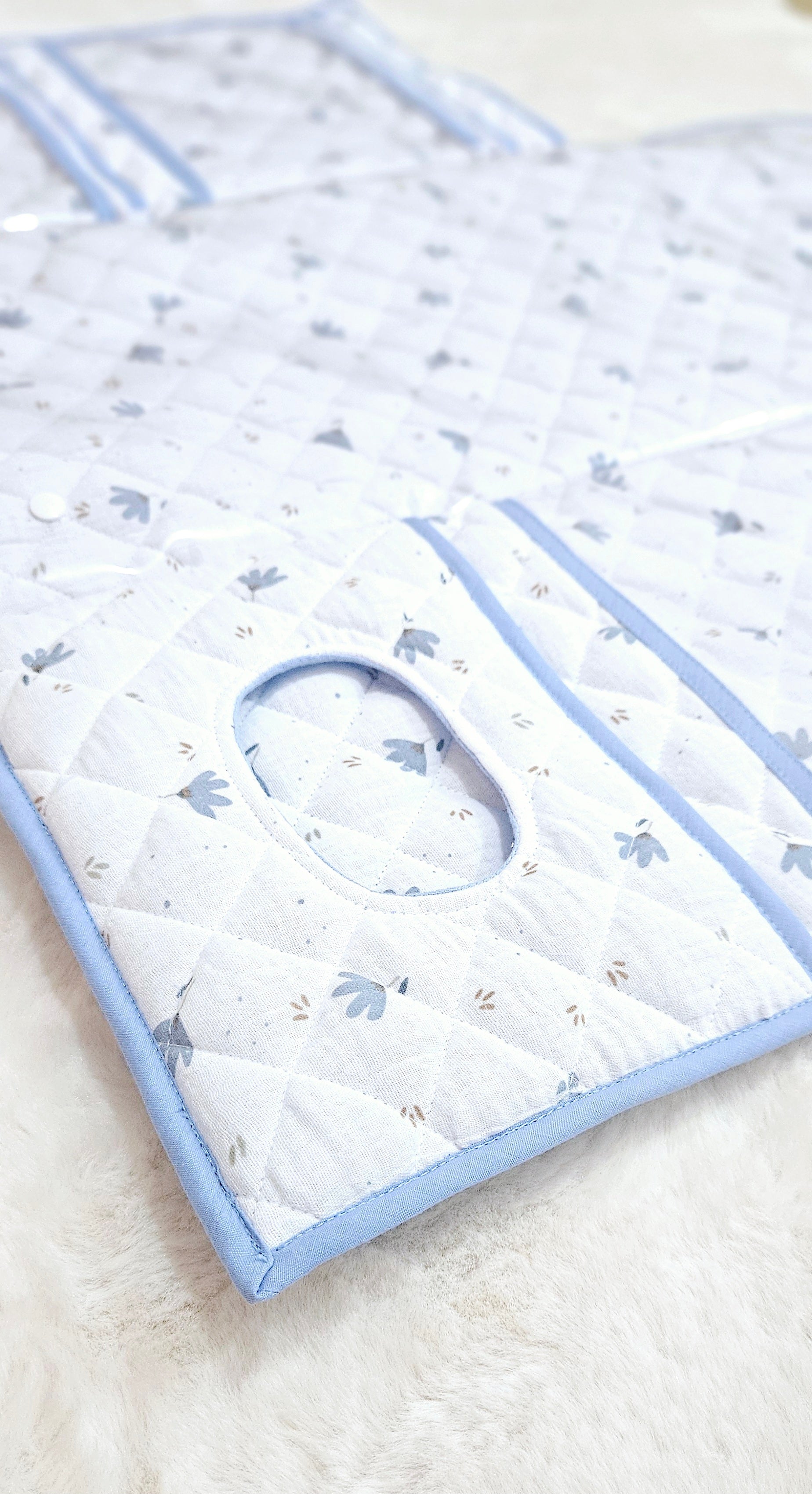 Tapis à langer nomade bleu ciel