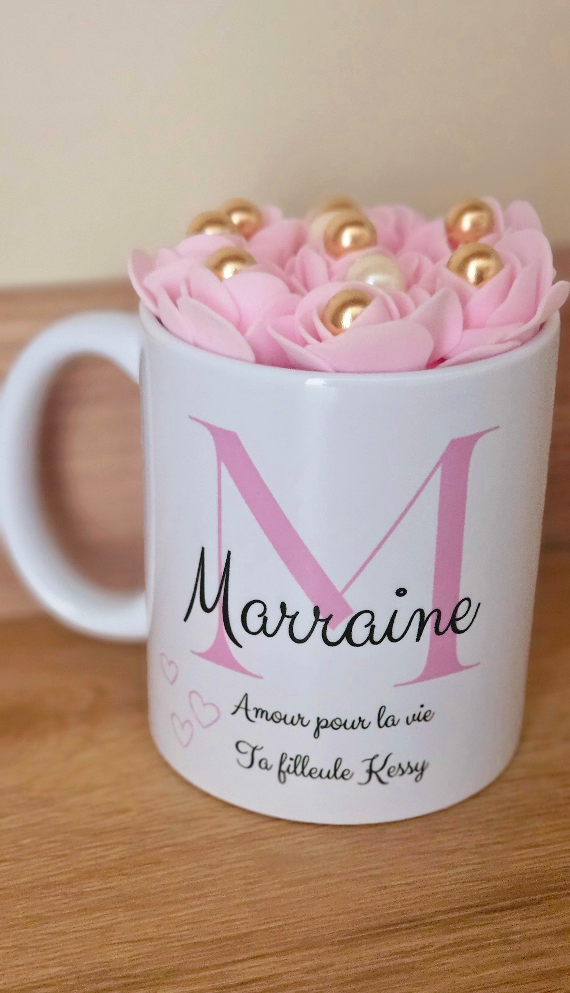 đ©· Mug Cadeau Marraine â Une attention pleine dâamour đ©·