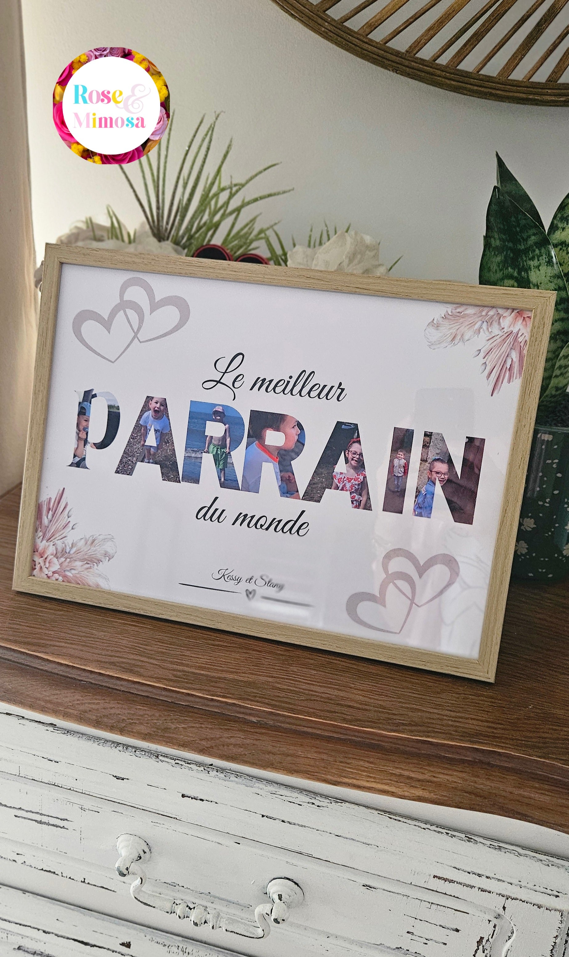 🖼️ Cadre personnalisé – Parrain & Marraine 💝