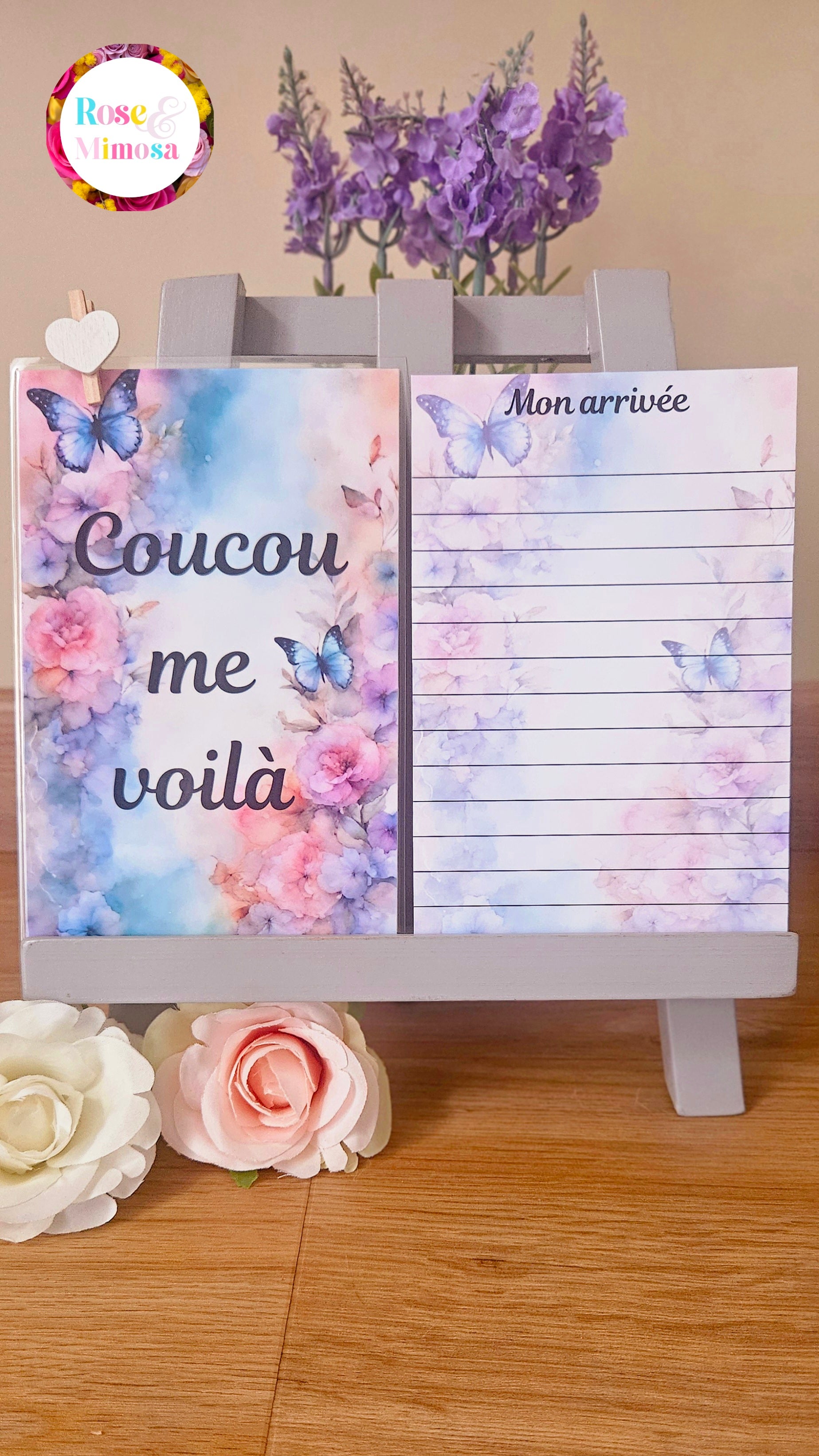 Carte étape Thème PAPILLON 🦋