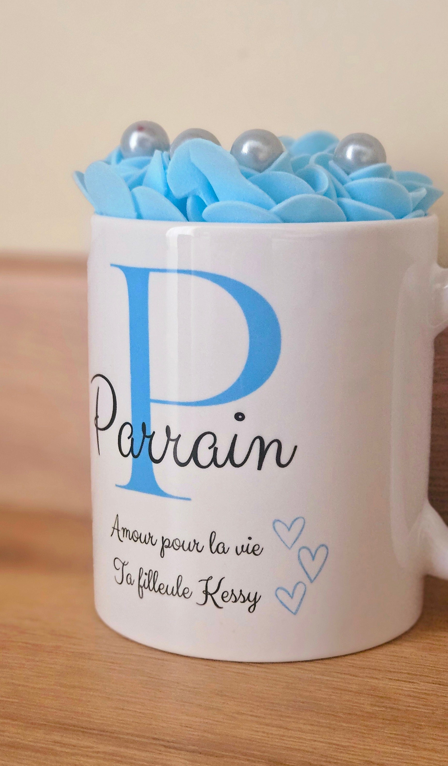 💙 Mug Cadeau Parrain – Une attention pleine d’amour 💙