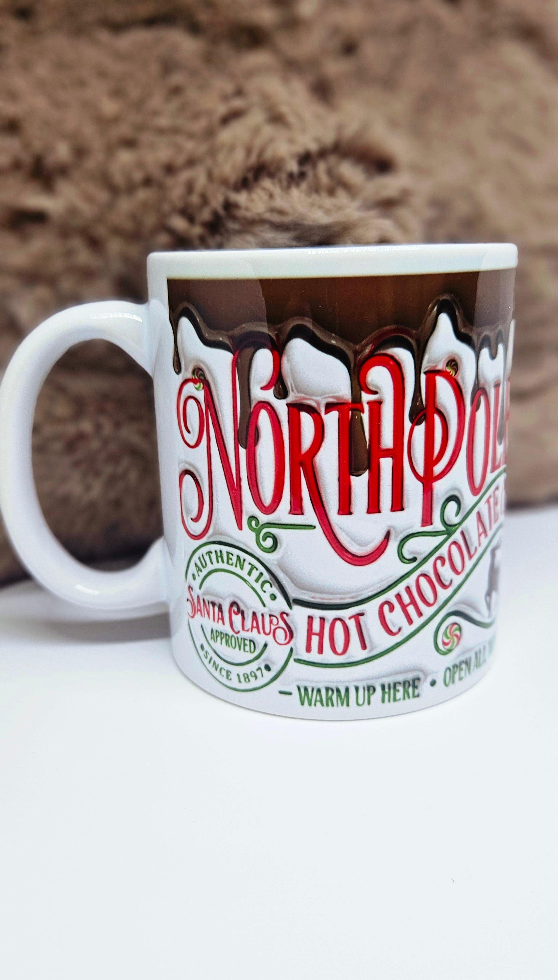 ☕ Mug “North Pole Hot Chocolate Co.” (Effet 3D) 🎅