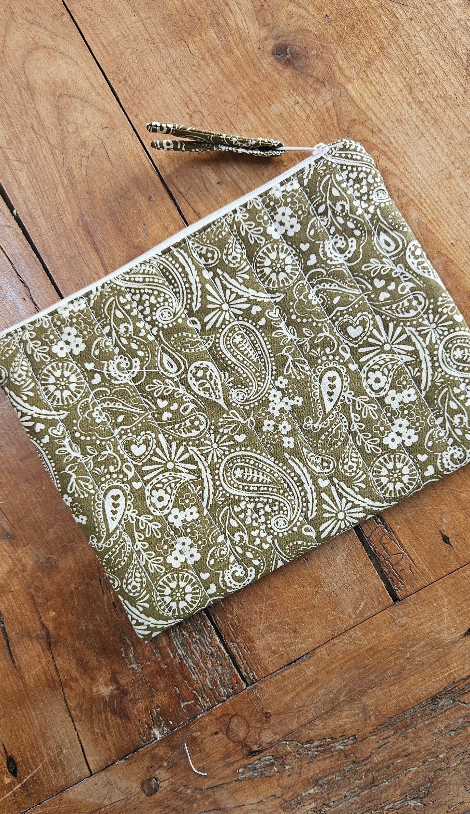 🌸 Trousse matelassée – Modèle Olive Bohème