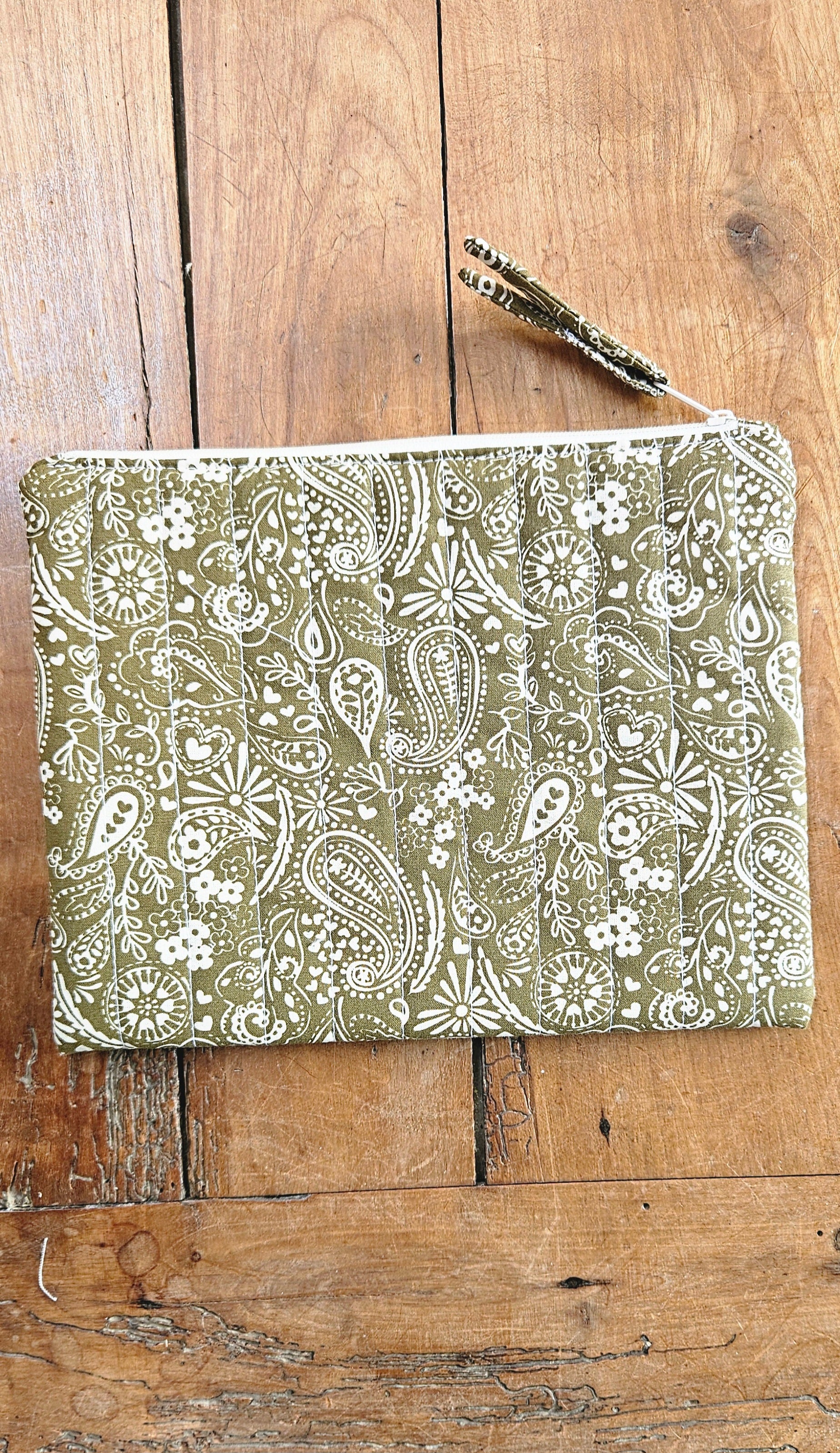 🌸 Trousse matelassée – Modèle Olive Bohème