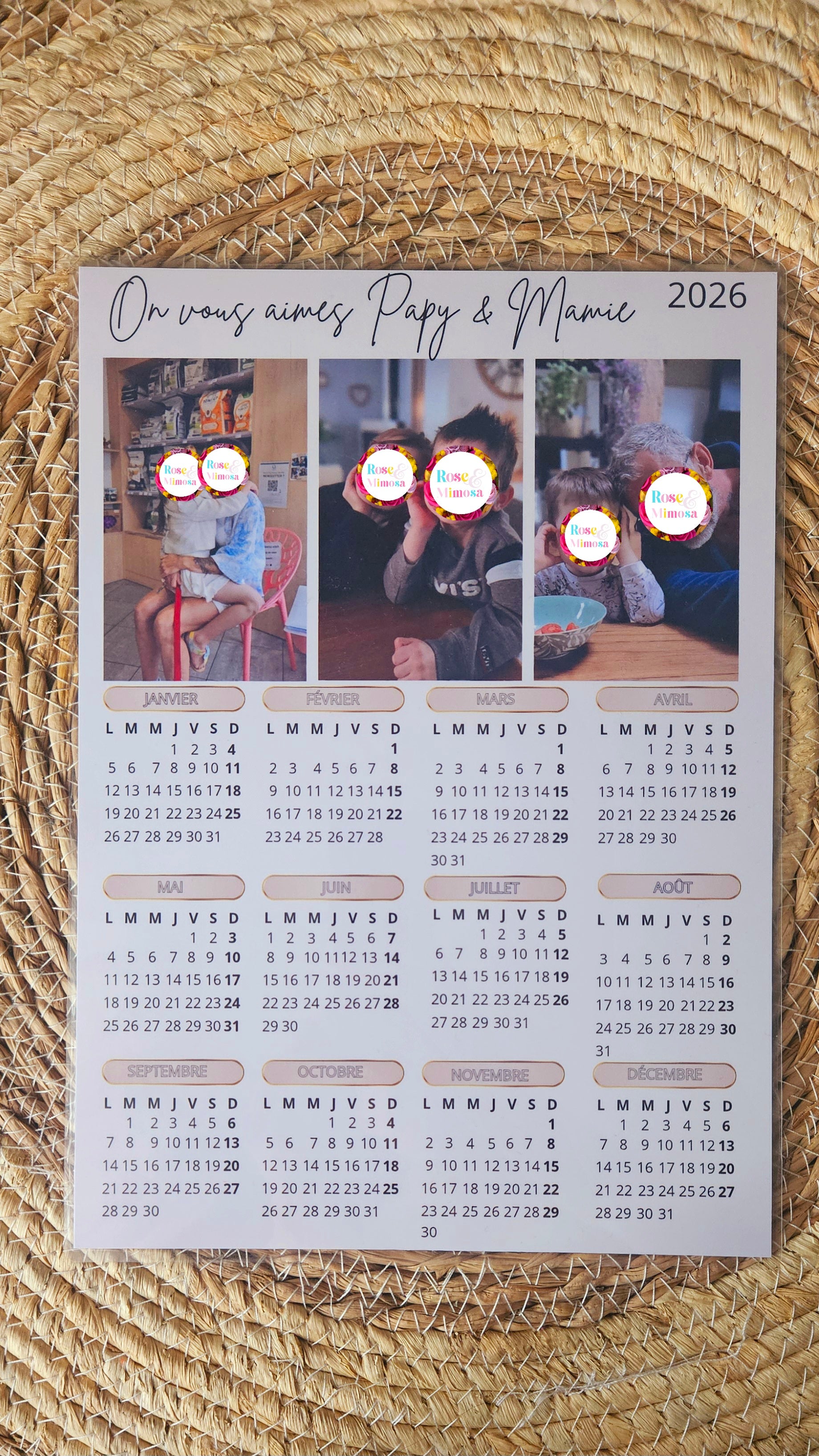 ✨ Calendrier 2026 – Design Beige Élégant