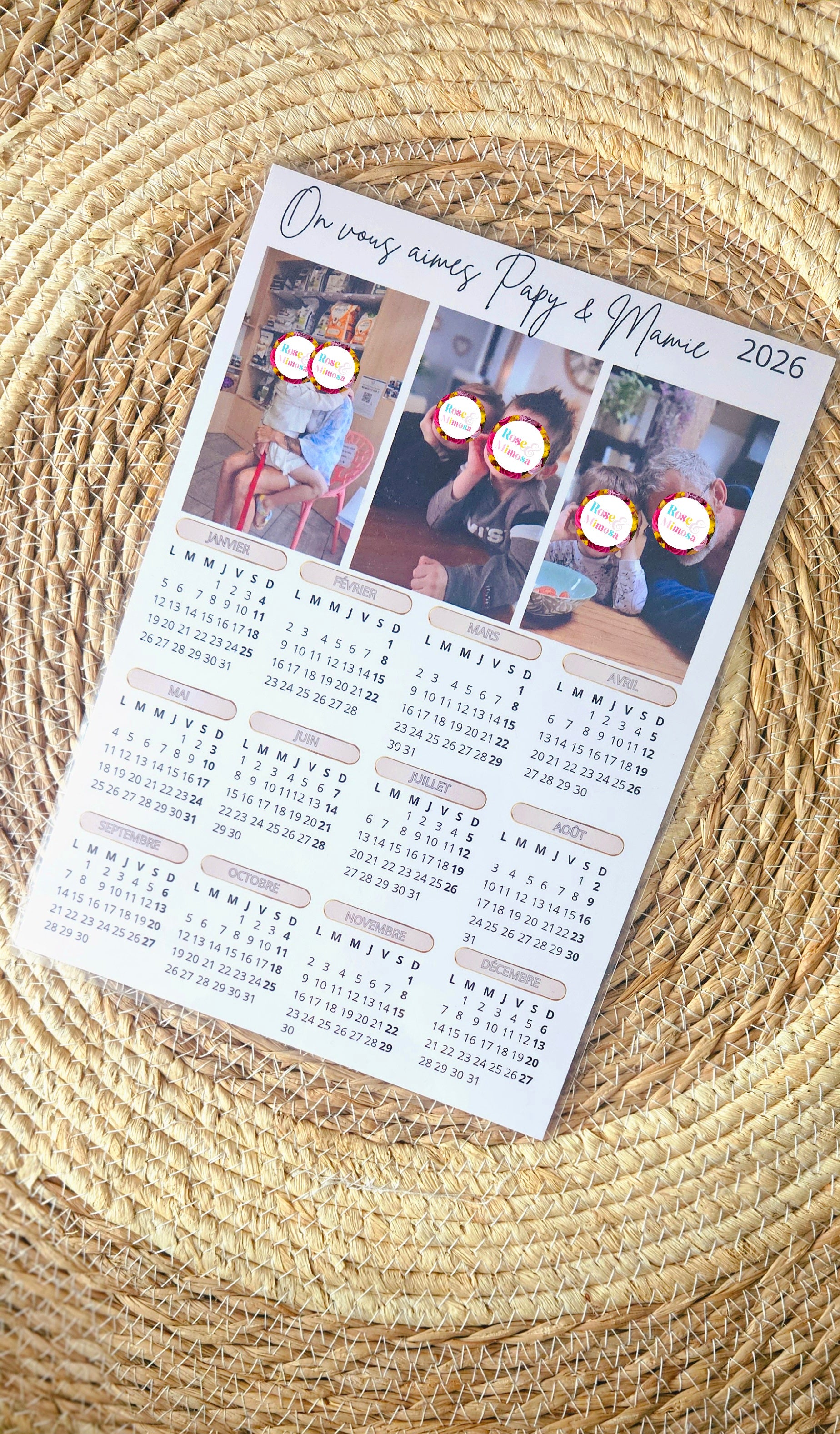 ✨ Calendrier 2026 – Design Beige Élégant