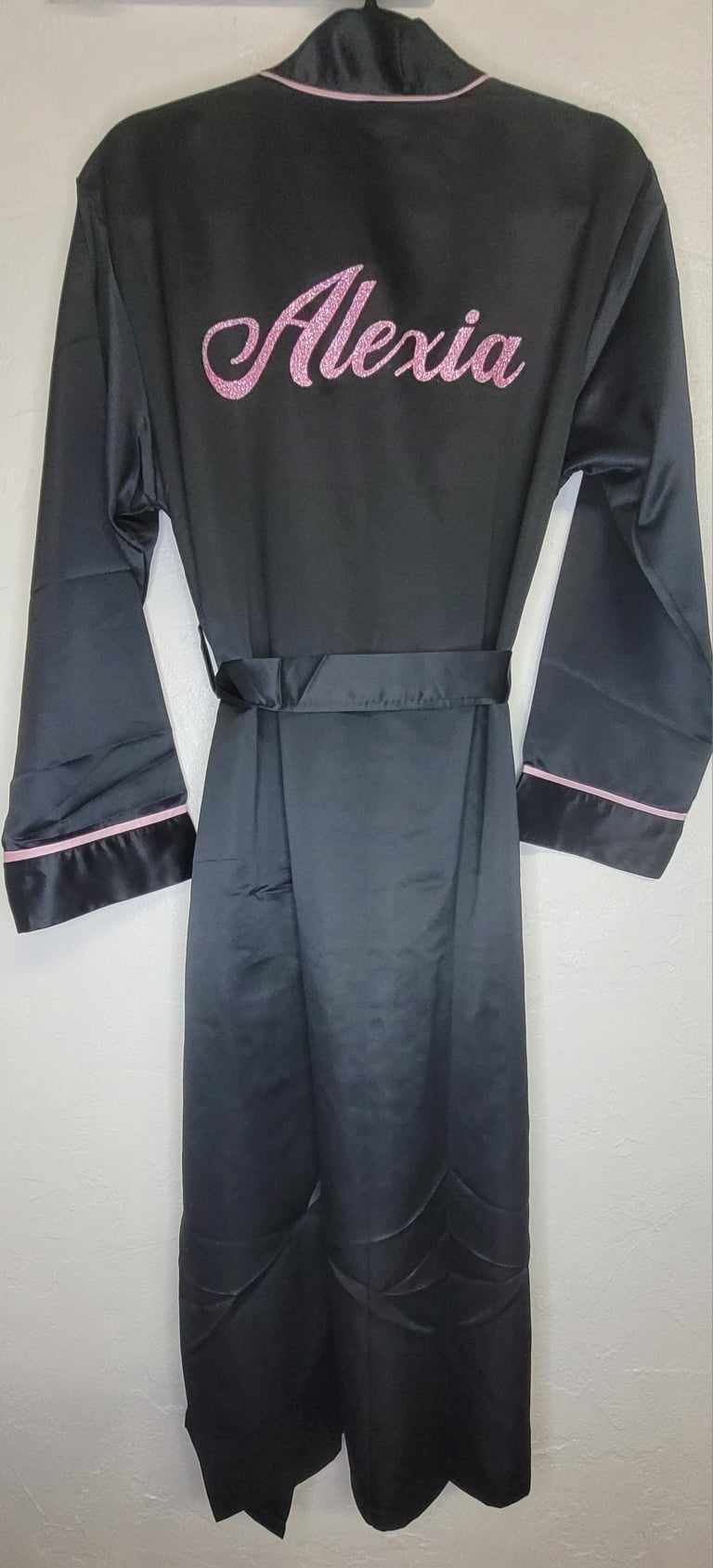 Peignoir satiné Noir