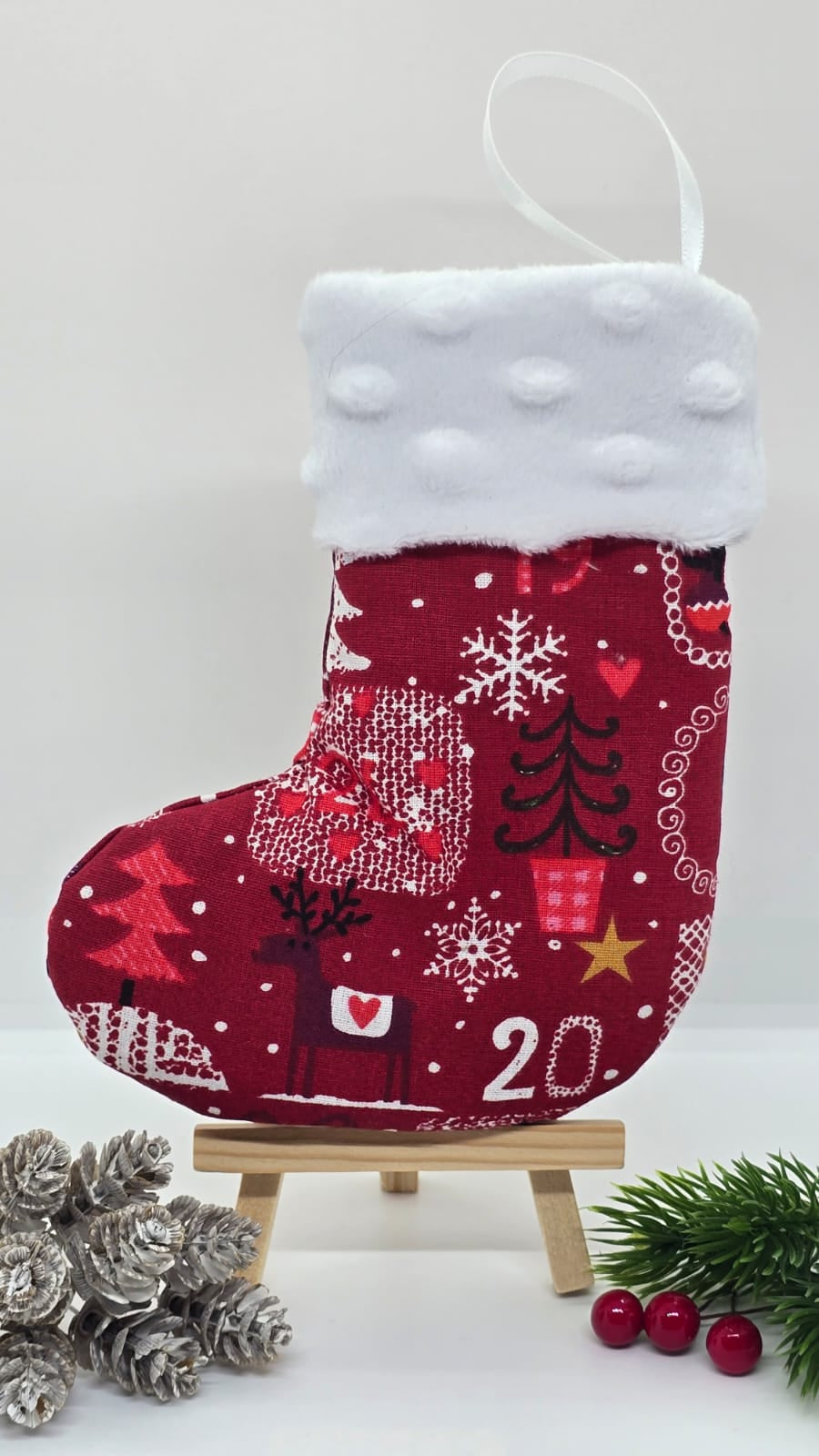 Petite botte de Noël décorative