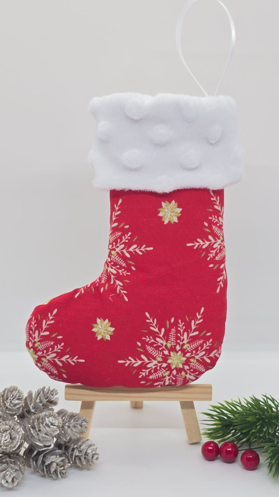 Petite botte de Noël décorative