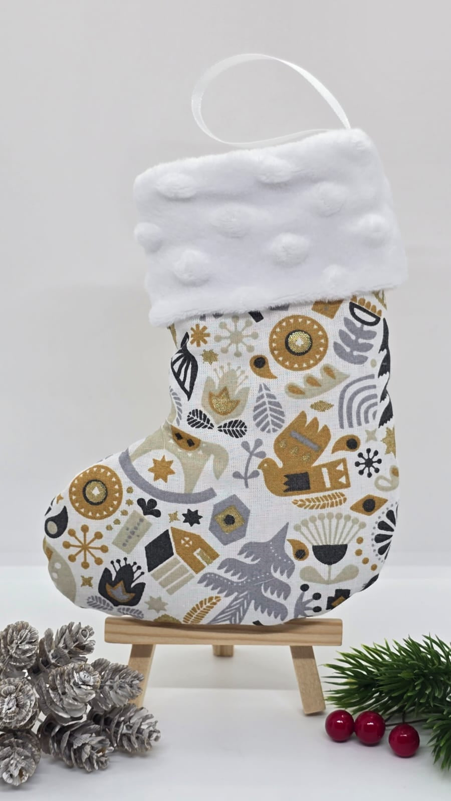 Petite botte de Noël décorative