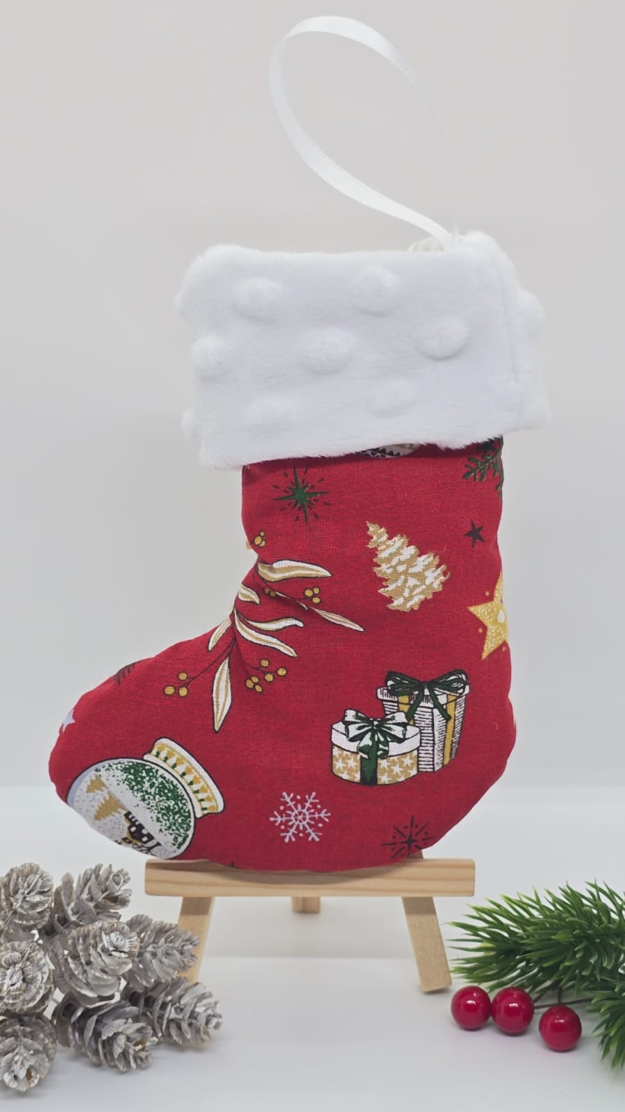 Petite botte de Noël décorative