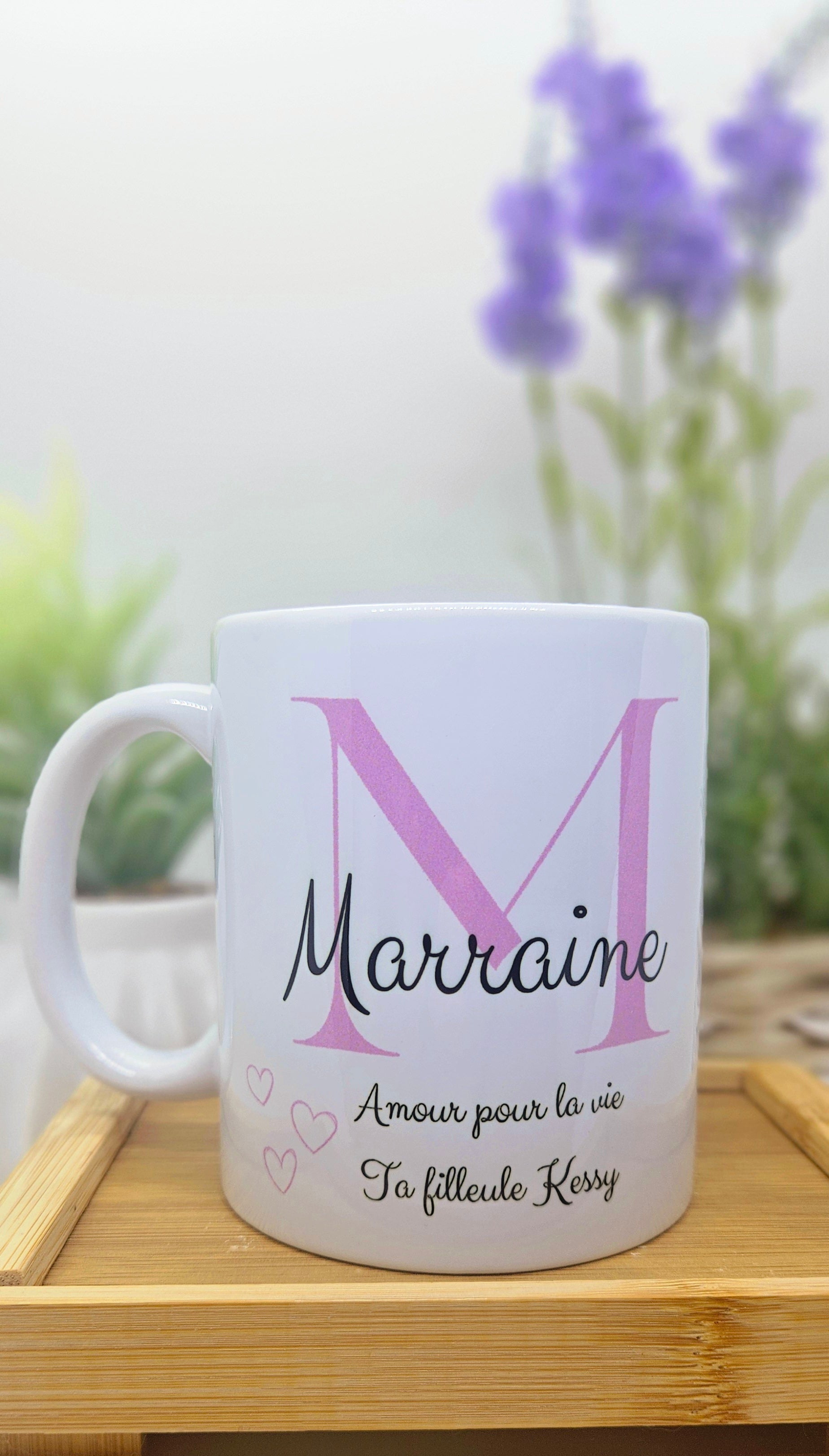 Mug “Marraine – Amour pour la vie” personnalisé