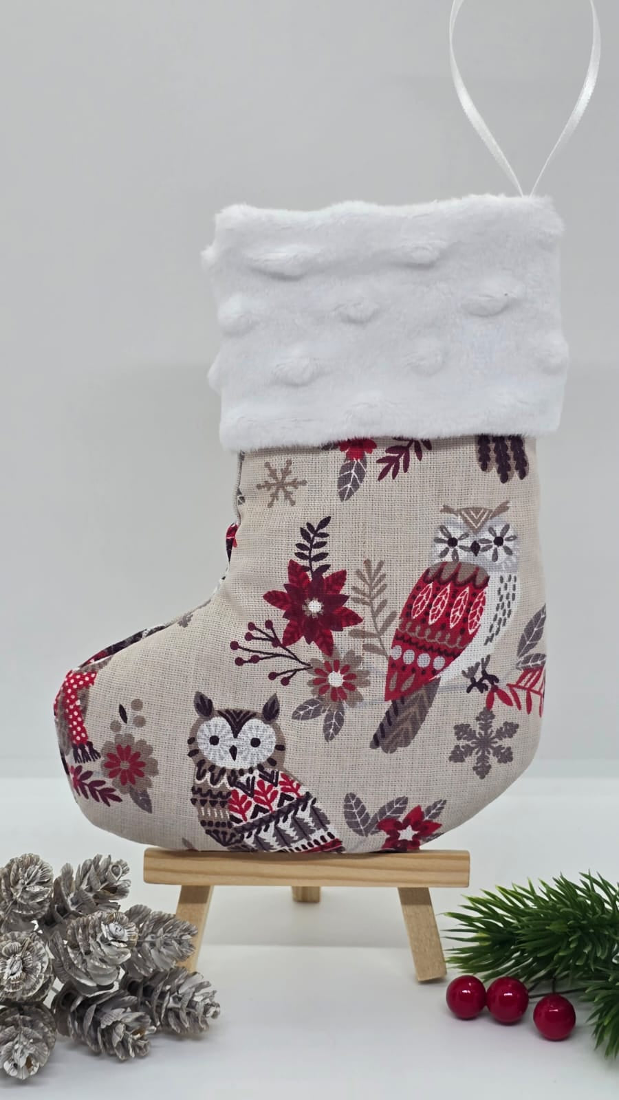 Petite botte de Noël décorative