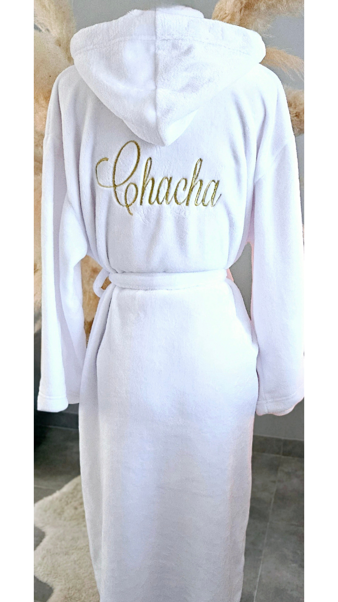 Peignoir polaire blanc Femme